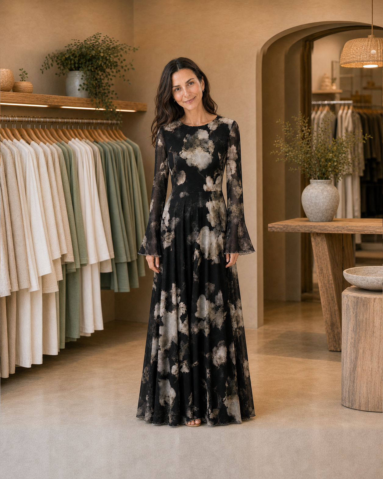 Odette™ | Printed Mesh Dress - Final Collection