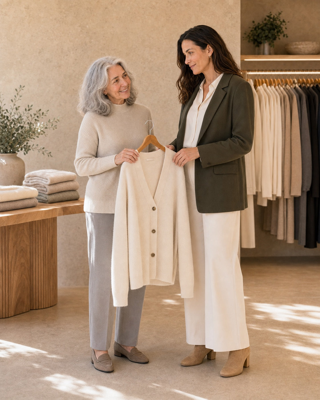 Pearl and Grace in the boutique